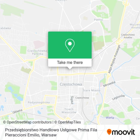 Przedsiębiorstwo Handlowo Usłgowe Prima Fila Pieraccioni Emilio map