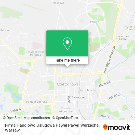 Карта Firma Handlowo Uslugowa Pawel Pawel Warzecha
