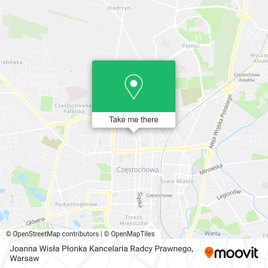 Joanna Wisła Płonka Kancelaria Radcy Prawnego map