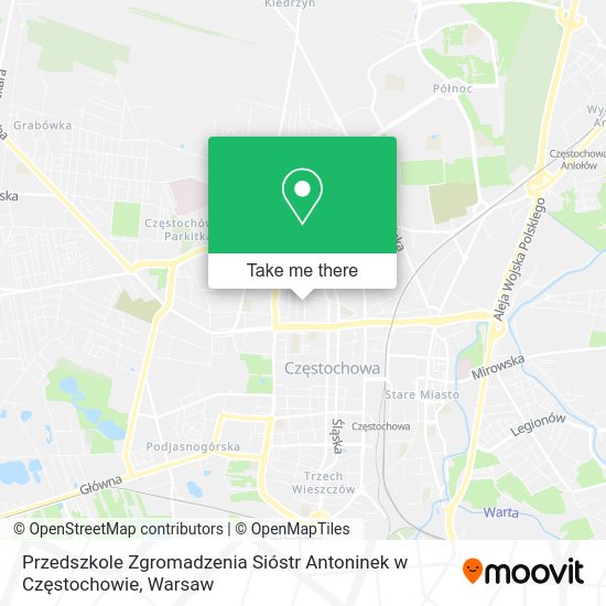 Przedszkole Zgromadzenia Sióstr Antoninek w Częstochowie map