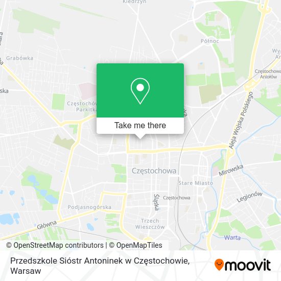 Przedszkole Sióstr Antoninek w Częstochowie map