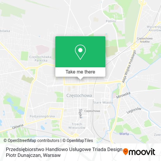 Przedsiębiorstwo Handlowo Usługowe Triada Design Piotr Dunajczan map