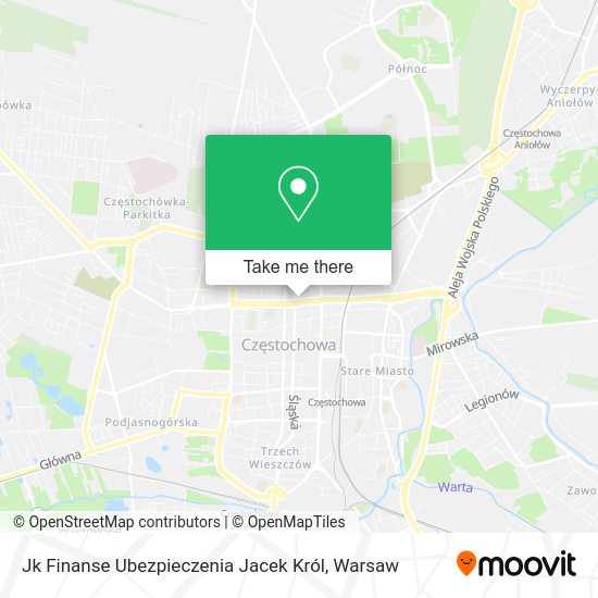 Jk Finanse Ubezpieczenia Jacek Król map