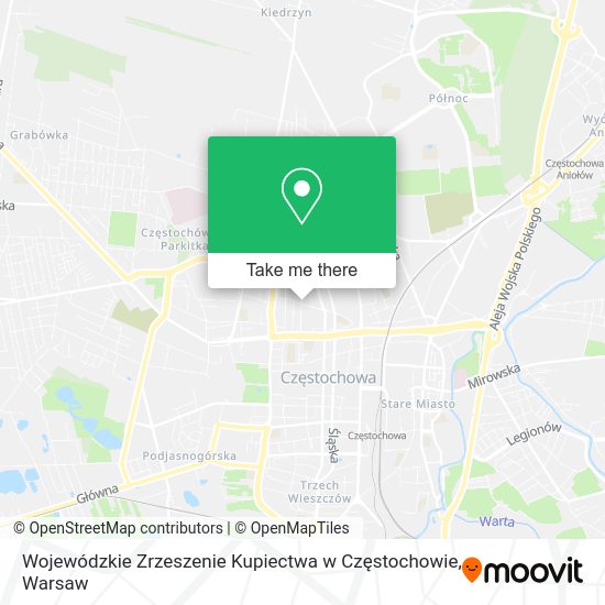 Wojewódzkie Zrzeszenie Kupiectwa w Częstochowie map