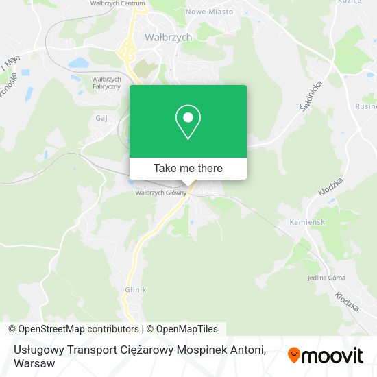 Usługowy Transport Ciężarowy Mospinek Antoni map