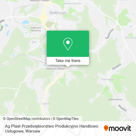 Карта Ag Plast Przedsiębiorstwo Produkcyjno Handlowo Usługowe