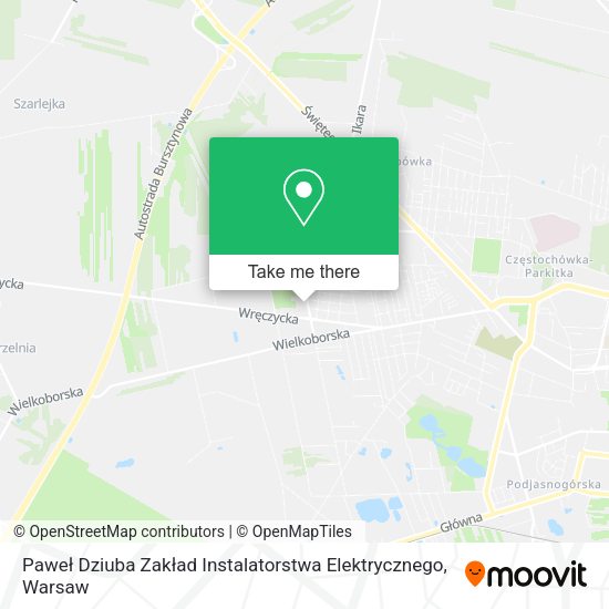 Paweł Dziuba Zakład Instalatorstwa Elektrycznego map