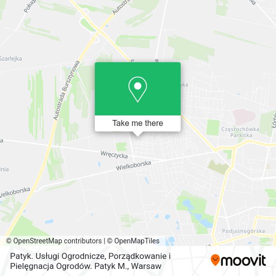 Patyk. Usługi Ogrodnicze, Porządkowanie i Pielęgnacja Ogrodów. Patyk M. map