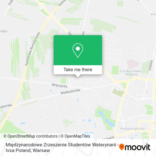 Międzynarodowe Zrzeszenie Studentów Weterynarii - Ivsa Poland map