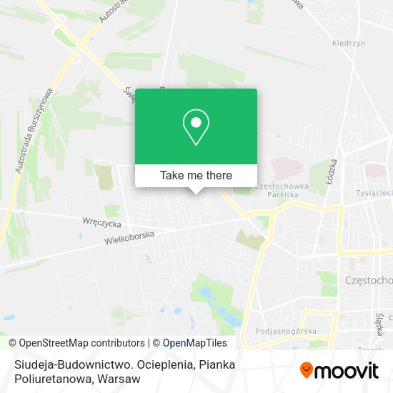 Siudeja-Budownictwo. Ocieplenia, Pianka Poliuretanowa map