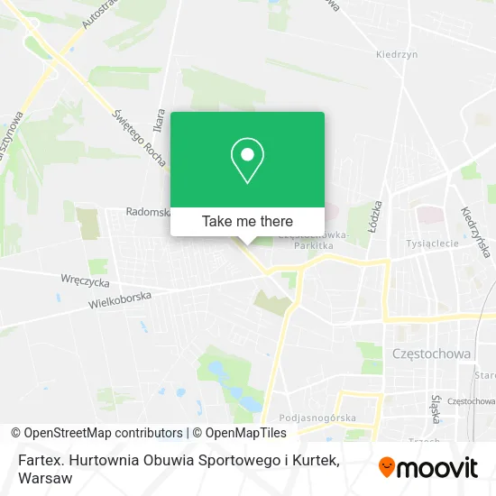 Карта Fartex. Hurtownia Obuwia Sportowego i Kurtek