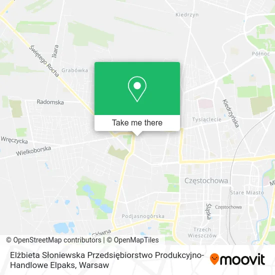 Карта Elżbieta Słoniewska Przedsiębiorstwo Produkcyjno- Handlowe Elpaks