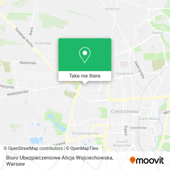 Карта Biuro Ubezpieczeniowe Alicja Wojciechowska