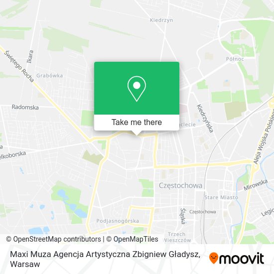 Maxi Muza Agencja Artystyczna Zbigniew Gładysz map