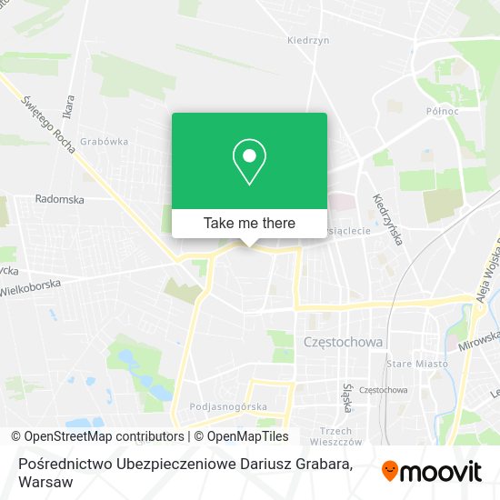 Pośrednictwo Ubezpieczeniowe Dariusz Grabara map