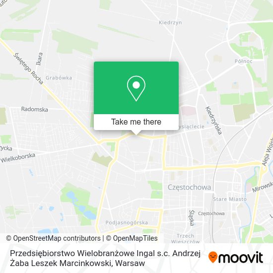 Przedsiębiorstwo Wielobranżowe Ingal s.c. Andrzej Żaba Leszek Marcinkowski map