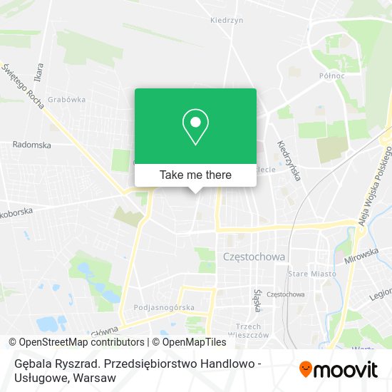 Gębala Ryszrad. Przedsiębiorstwo Handlowo - Usługowe map