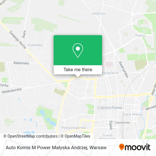 Auto Komis M Power Małyska Andrzej map