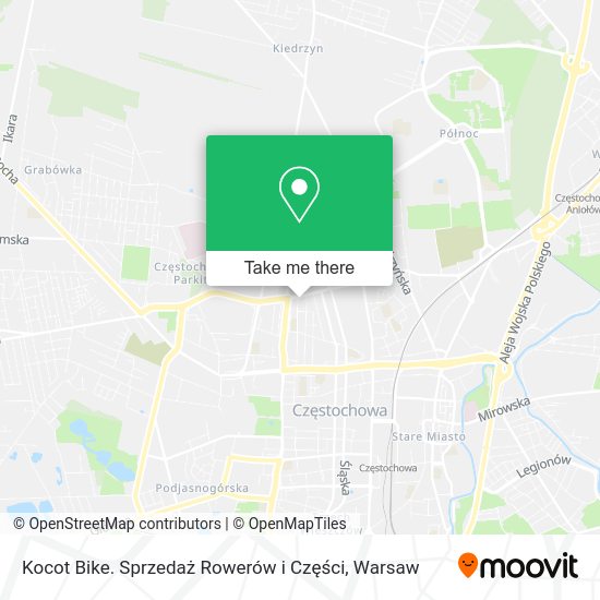 Kocot Bike. Sprzedaż Rowerów i Części map