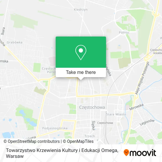 Towarzystwo Krzewienia Kultury i Edukacji Omega map