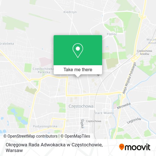 Okręgowa Rada Adwokacka w Częstochowie map