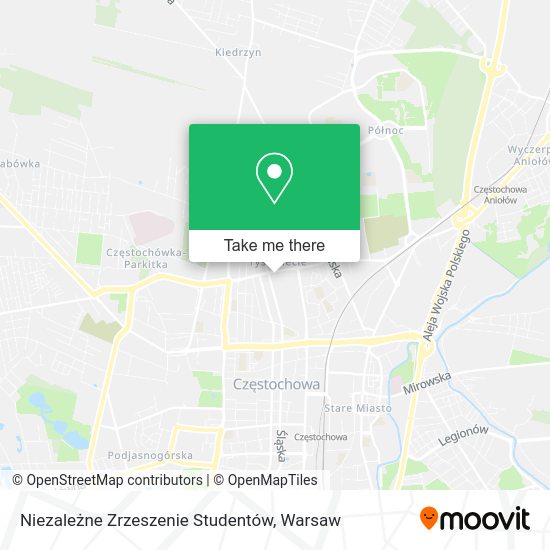 Карта Niezależne Zrzeszenie Studentów