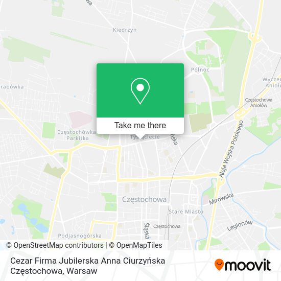 Cezar Firma Jubilerska Anna Ciurzyńska Częstochowa map