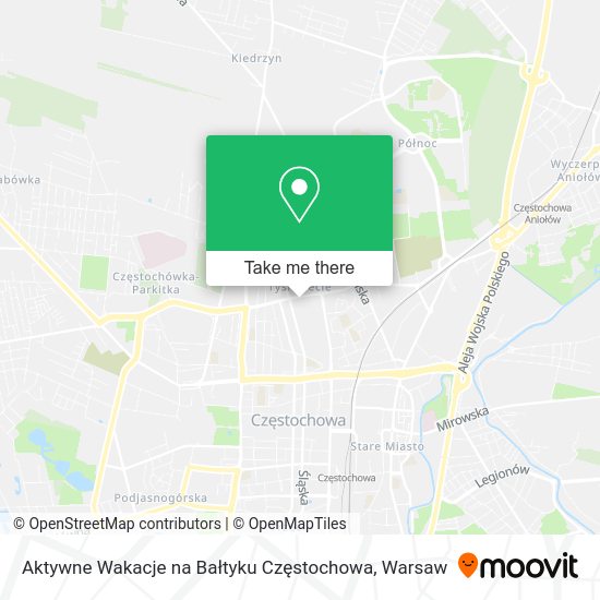 Aktywne Wakacje na Bałtyku Częstochowa map