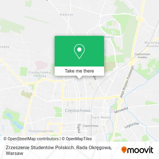 Zrzeszenie Studentów Polskich. Rada Okręgowa map