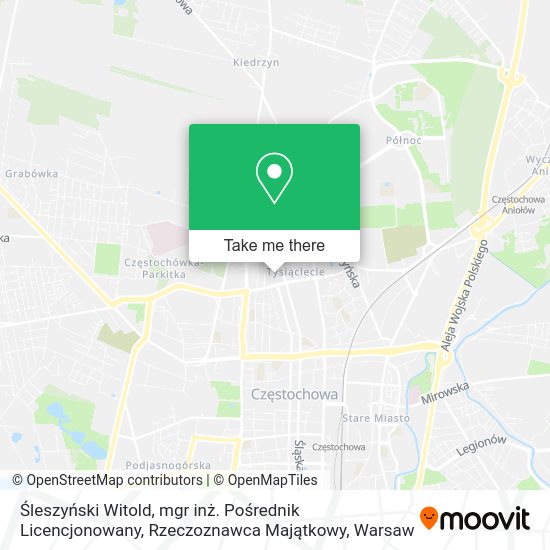 Śleszyński Witold, mgr inż. Pośrednik Licencjonowany, Rzeczoznawca Majątkowy map