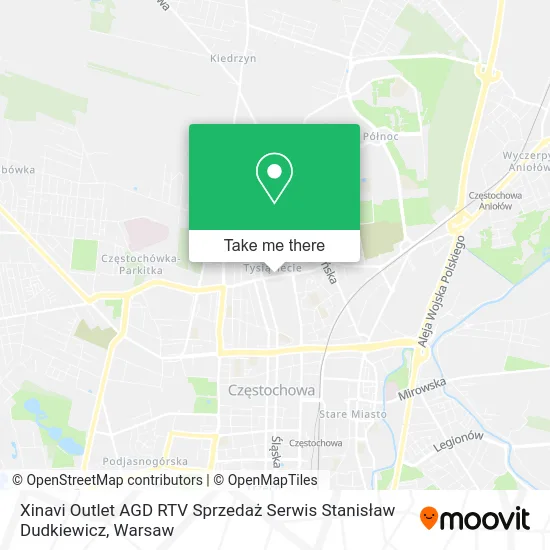 Xinavi Outlet AGD RTV Sprzedaż Serwis Stanisław Dudkiewicz map
