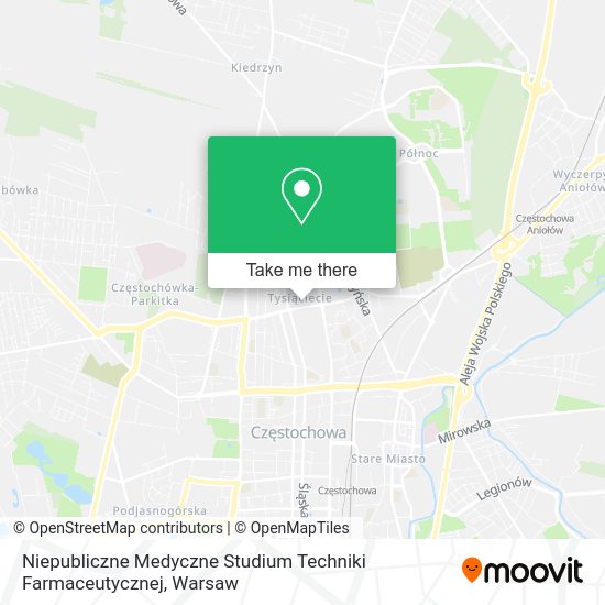 Niepubliczne Medyczne Studium Techniki Farmaceutycznej map