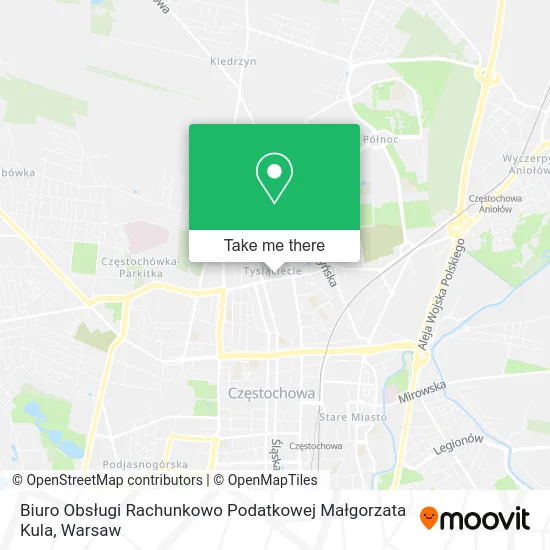 Biuro Obsługi Rachunkowo Podatkowej Małgorzata Kula map