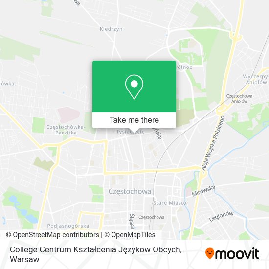 College Centrum Kształcenia Języków Obcych map