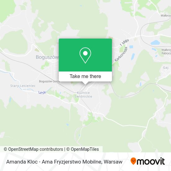 Amanda Kloc - Ama Fryzjerstwo Mobilne map