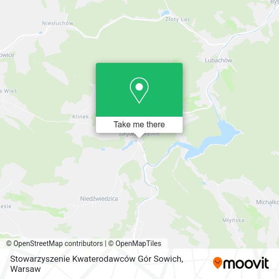 Карта Stowarzyszenie Kwaterodawców Gór Sowich