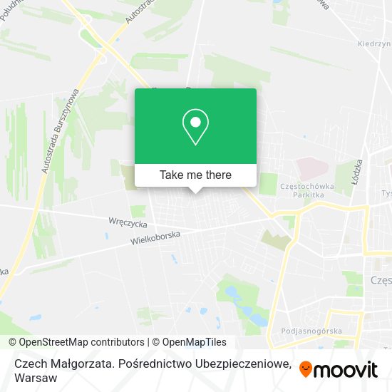 Czech Małgorzata. Pośrednictwo Ubezpieczeniowe map