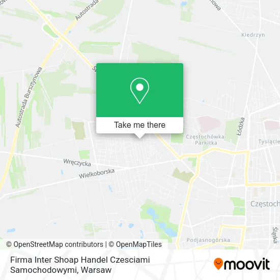 Карта Firma Inter Shoap Handel Czesciami Samochodowymi