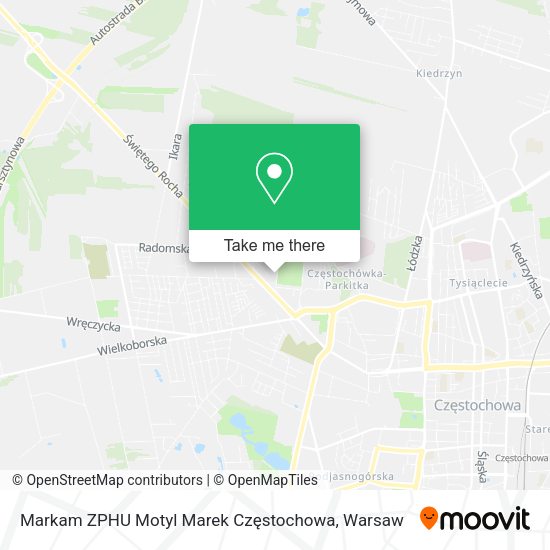 Markam ZPHU Motyl Marek Częstochowa map