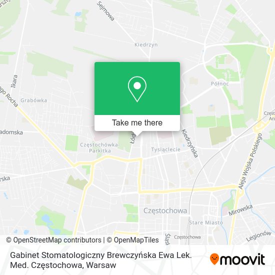 Gabinet Stomatologiczny Brewczyńska Ewa Lek. Med. Częstochowa map