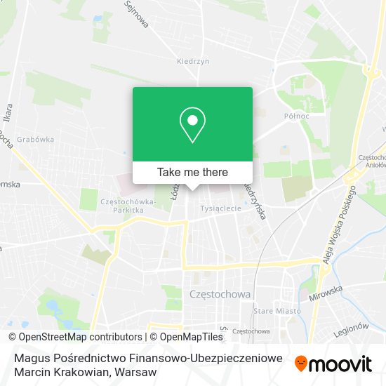 Magus Pośrednictwo Finansowo-Ubezpieczeniowe Marcin Krakowian map