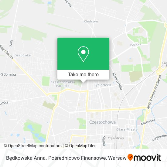 Będkowska Anna. Pośrednictwo Finansowe map