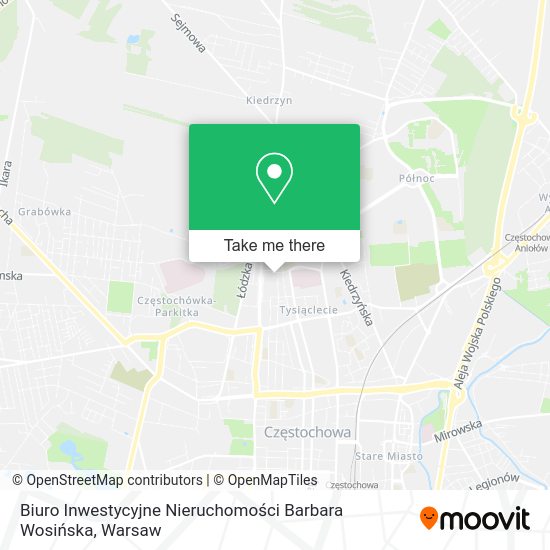 Biuro Inwestycyjne Nieruchomości Barbara Wosińska map