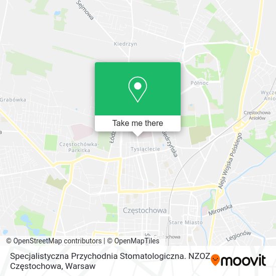 Specjalistyczna Przychodnia Stomatologiczna. NZOZ Częstochowa map