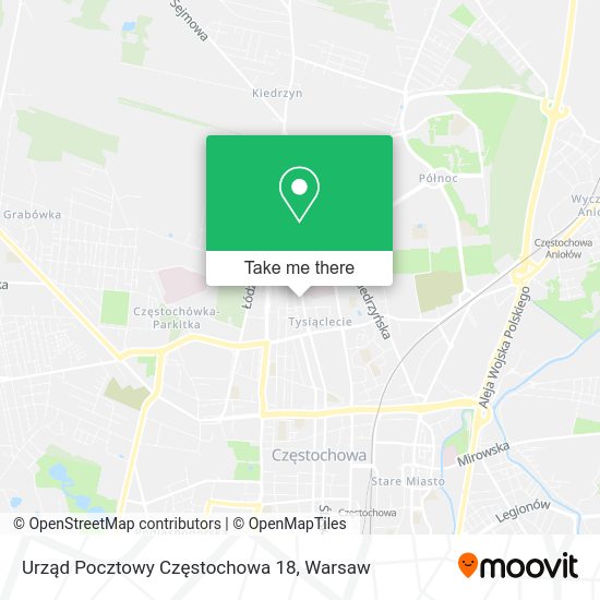 Urząd Pocztowy Częstochowa 18 map