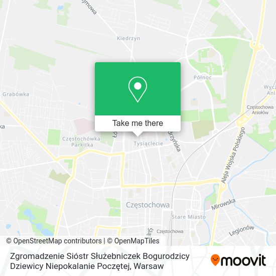 Zgromadzenie Sióstr Służebniczek Bogurodzicy Dziewicy Niepokalanie Poczętej map