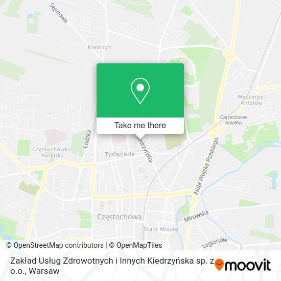 Zakład Usług Zdrowotnych i Innych Kiedrzyńska sp. z o.o. map