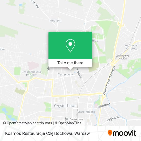 Kosmos Restauracja Częstochowa map