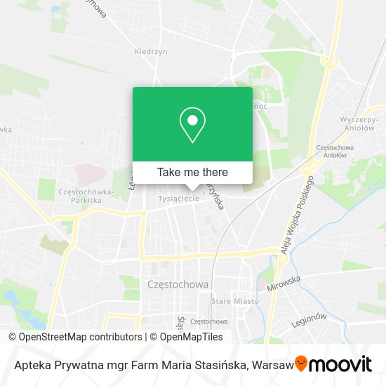 Карта Apteka Prywatna mgr Farm Maria Stasińska