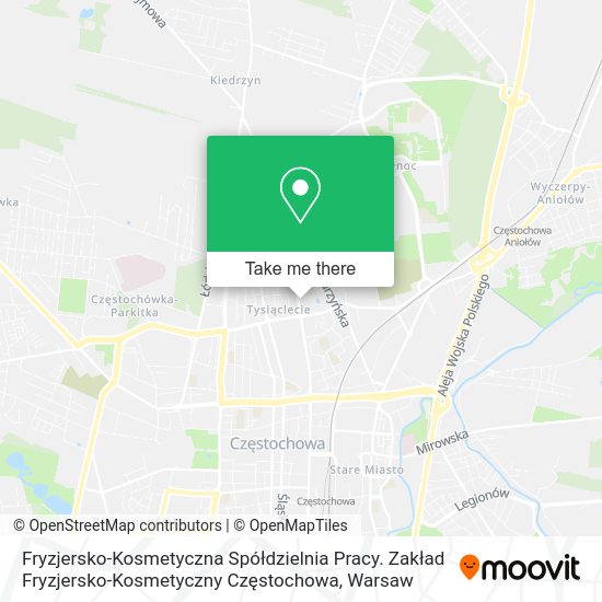 Fryzjersko-Kosmetyczna Spółdzielnia Pracy. Zakład Fryzjersko-Kosmetyczny Częstochowa map